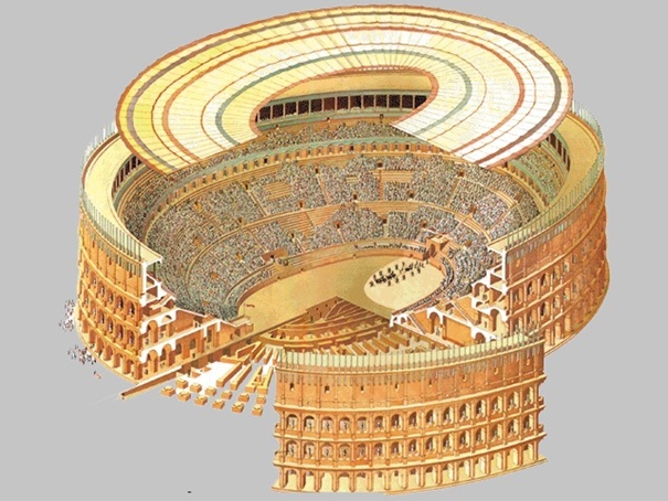 Aufbau des Kolosseums
