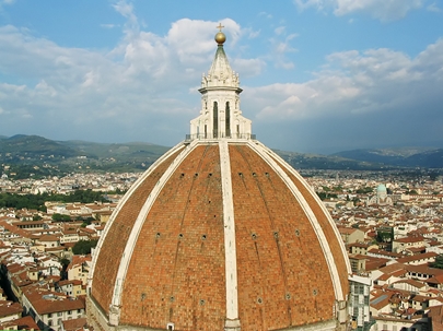 Die Kuppel des Doms von Florenz im gegenwärtigen Zustand